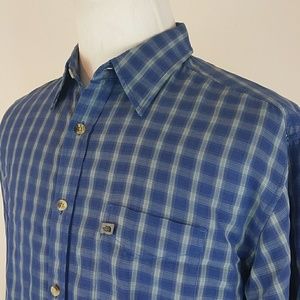 The North Face Mens Shirt L Blue Checks